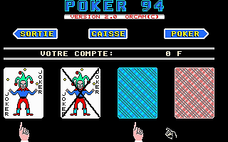 Poker 94 atari screenshot